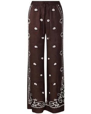 P.A.R.O.S.H. Embroidered Pants - Brown