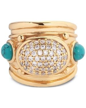 Gas Bijoux Anello Simone Con Turchese - Bianco
