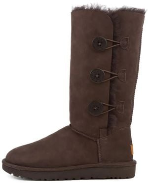 UGG Bailey Button Triplet Ii "Chocolate" Boots - Brown