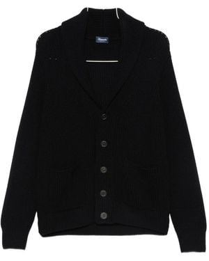 Drumohr Shawl-collar patch-pocket cardigan - Negro