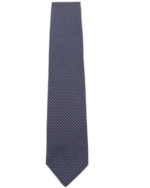 Corneliani Corbata Con Motivo De Micropuntos - Azul