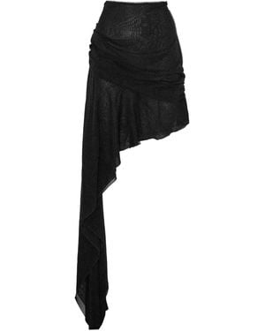 ANDAMANE Asymmetrical Mini Skirt - Black