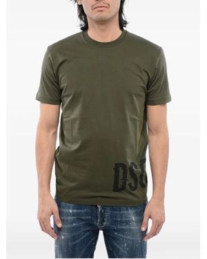 DSquared² Camiseta Con Logo Estampado - Verde