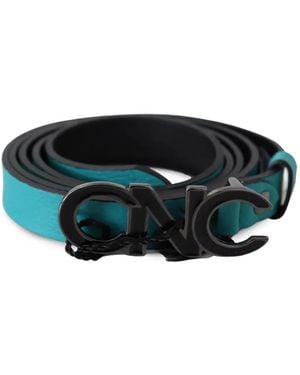 CoSTUME NATIONAL Logo-Buckle Leather Belt - Black