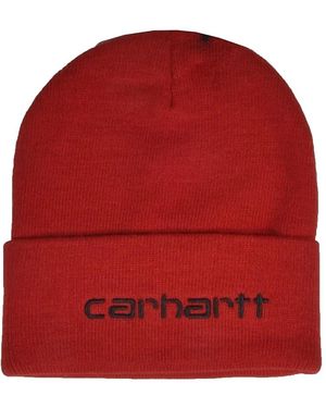 Carhartt Logo Beanie Hat - Red
