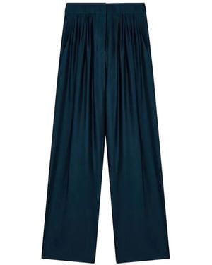 Giorgio Armani Pleated Wide-Leg Pants - Blue