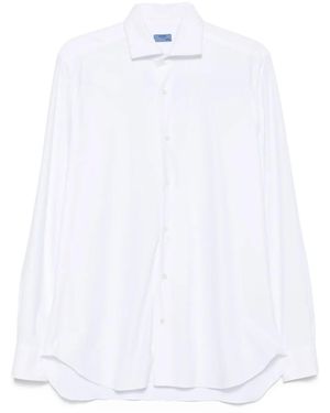 Barba Napoli Long-Sleeve Button-Up Shirt - White