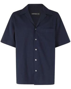 Department 5 Cape Short-Sleeve Shirt - Blue
