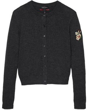 Marc Jacobs Cárdigan Con Aplique Tattoo - Negro