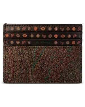 Etro Paisley-Print Cardholder - Brown