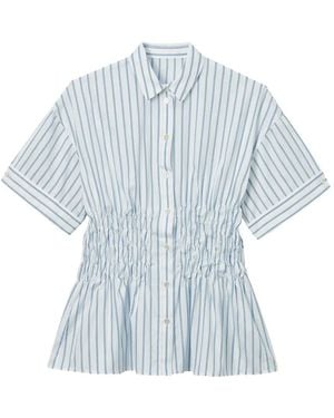 Enfold Gestreiftes Poloshirt - Blau