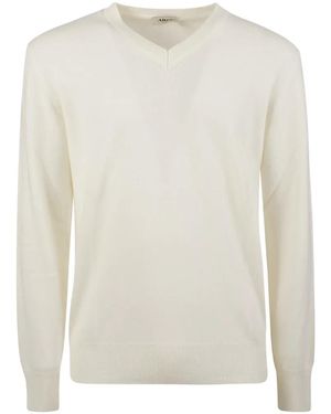 Altea Kaschmirpullover Mit V-Ausschnitt - Weiß