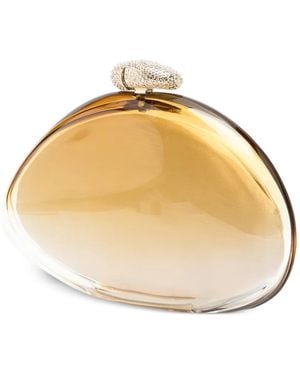 Benedetta Bruzziches Ariel Crystal-Embellished Clutch Bag - Metallic