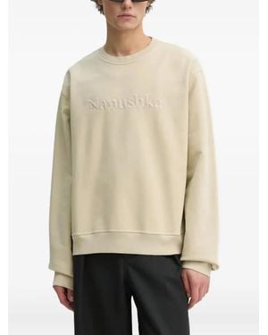 Nanushka Logo-Embroidered Sweatshirt - Natural
