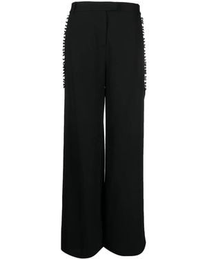 Jonathan Simkhai Blossom Pleated Wide-Leg Pants - Black