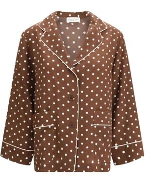 P.A.R.O.S.H. Polka Dot Button Shirt - Brown