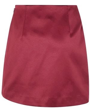 By Malene Birger Draped Mini Skirt - Red