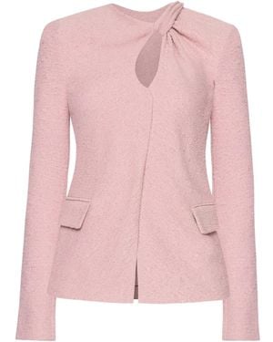 Oscar de la Renta Twist-Embellished Jacket - Pink