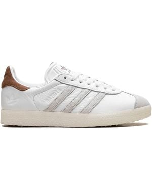 adidas Gazelle Suede-Stripe Sneakers - White