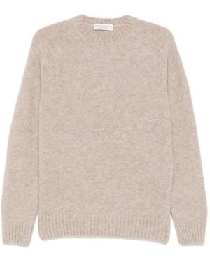 FILIPPO DE LAURENTIIS Ribbed Crew Neck Jumper - Natural