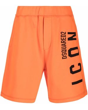 DSquared² ディースクエアード Icon トラックショーツ - オレンジ