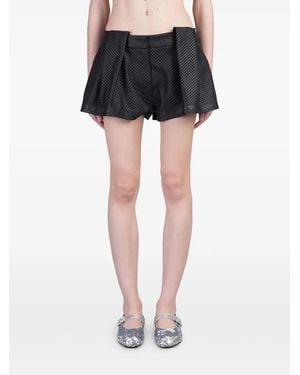 Stella McCartney Pantalones cortos con perforaciones - Negro