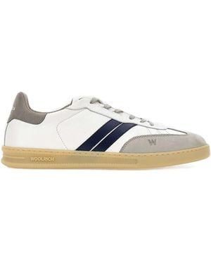 Woolrich Doubleu レザースニーカー - ブルー