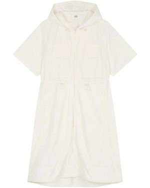 Studio Tomboy X Hooded Short-Sleeve Mini Dress - White