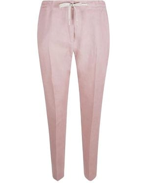 Eleventy Elasticated-Waistband Trousers - Pink