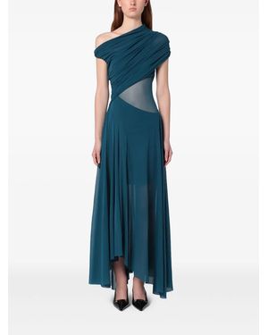 Philosophy Di Lorenzo Serafini Abito Lungo Con Ruches - Blu