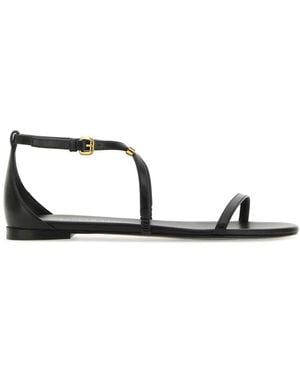 McQueen アンクルストラップ サンダル - ブラック