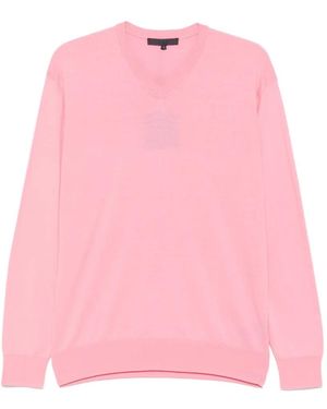 Tibi Pullover Mit V-Ausschnitt - Pink