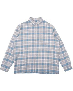 Naked & Famous True Shirt Plaid Pocket Shirt - Blue