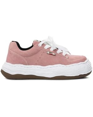 Maison Mihara Yasuhiro "Oliver" Og Sole Suede Low-Top Trainers - Pink