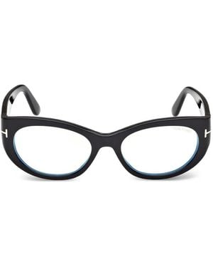 Tom Ford Cat-Eye-Brille Mit T-Detail - Schwarz