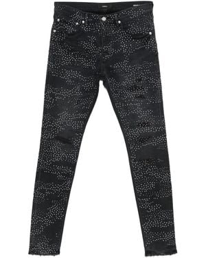 Purple Brand Verzierte Jeans im Distressed-Look - Schwarz