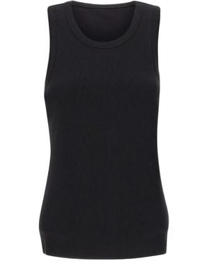 Entire studios Ribbed Racerback Tank Top - Black