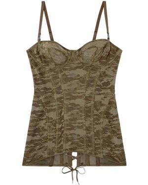 DIESEL Corsetto Con Stampa Camouflage X Savage X Fenty - Verde