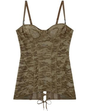 DIESEL X Savage X Fenty Camo Corset - Green