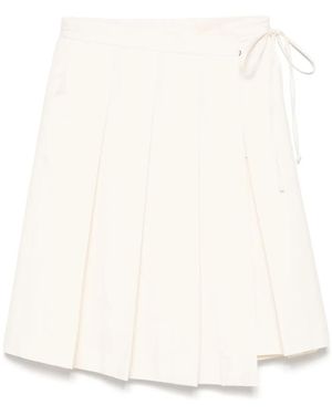 DUNST Pleated Wrap Skirt - Natural