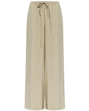 Maison Kitsuné Drawstring Wide-Leg Pants - Natural