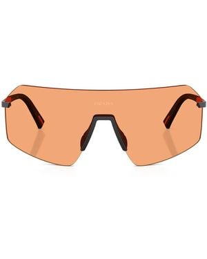 Prada Linea Rossa B50S Shield-Frame Sunglasses - Pink