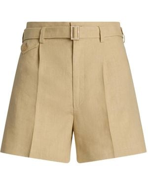Ralph Lauren Belted Tailored Shorts - Natural