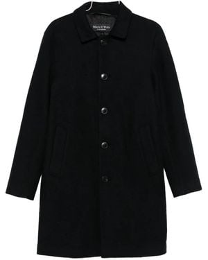 Marc O' Polo Single-Breasted Coat - Black