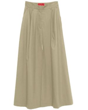 Thelatest A-Line Midi Skirt - Natural