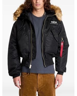Alpha Industries Veste Bomber 45/P À Capuche - Black