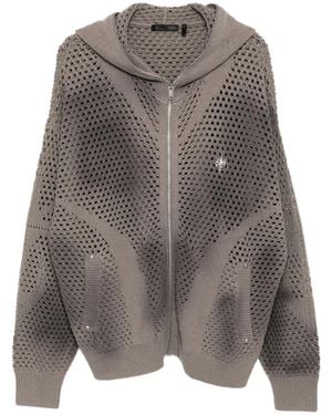 FIVE CM Cardigan À Plaque Argentée - Gris
