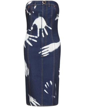 Area ストラップレス ミニドレス - ブルー