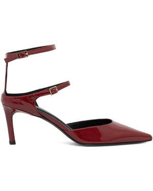 BOSS 70mm Ankle-strap Court Shoes - Red