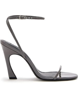 SCHUTZ SHOES 70Mm Sienna Curve Ankle-Strap Sandals - White